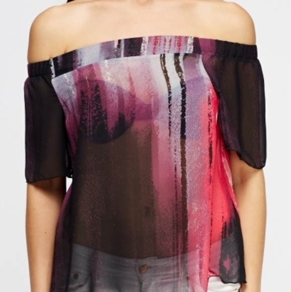 Printed Sherr Off Shoulder Top - Picture 2 of 6